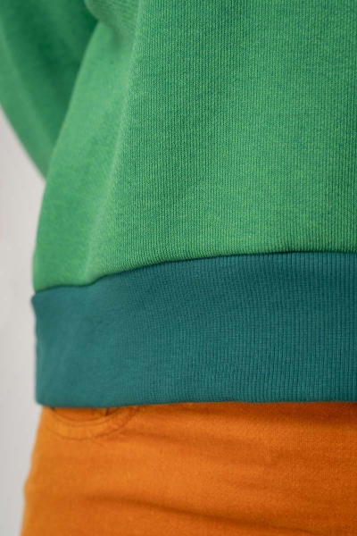Oversize Pullover für Damen in Grün Detailansicht Material
