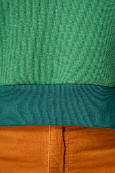 Oversize Pullover für Damen in Grün Detailansicht Bündchen