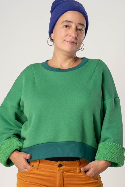 Oversize Pullover für Damen in Grün