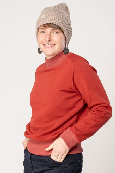 Sweatshirt für Damen nachhaltig in Rot Ansicht linke Seite