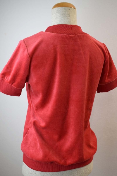 Ansicht Shirt Nickisamt in Rot Rückansicht