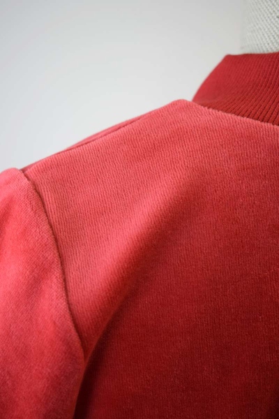 Ansicht Shirt Nickisamt in Rot Detailansicht