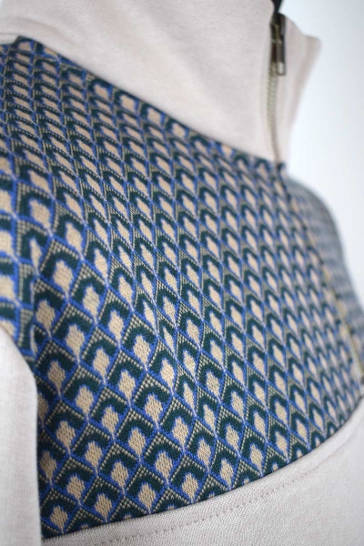 Bio Troyer Pullover für Herren in Farbe Beige Detailansicht Art Deco Muster