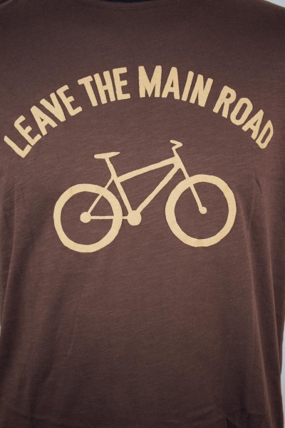 Greenbomb T-Shirt für Herren in Braun Detailansicht Bike-Print