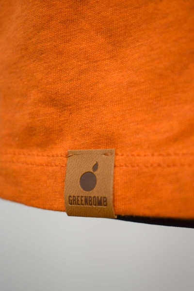 Greenbomb T-Shirt "Basic" Bio - black heather orange