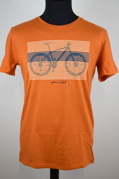 Greenbomb T-Shirt für Herren in Orange mit Bike-Print