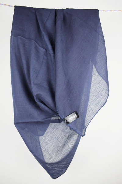 Yam Yam Tuch aus Baumwolle - 100 x 100 xm - Farbe Mittelblau